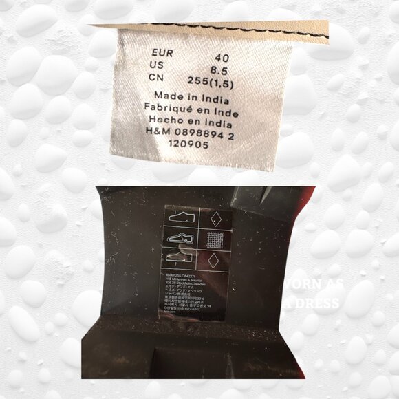 H&M Chunky Off White Platform Zip Front Ankle Boots 8 1/2 Exc Cond. - Picture 9 of 9